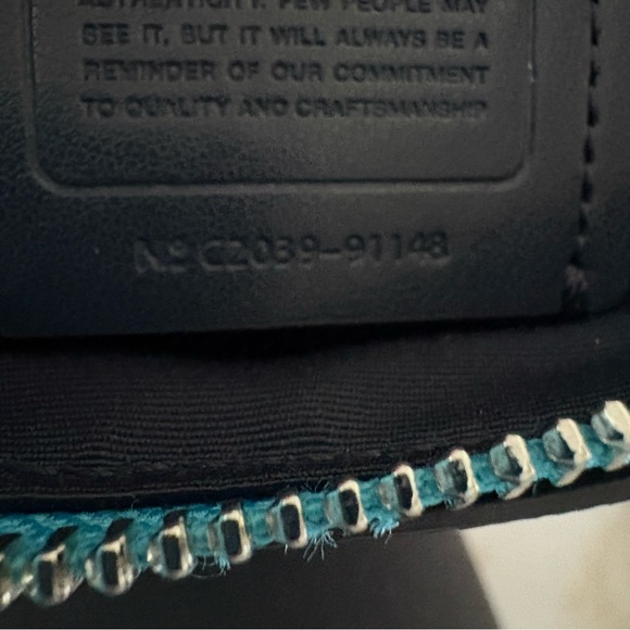 NWOT Coach Signature Aqua Mini Gallery File Crossbody with Adjustable Strap - Picture 12 of 14